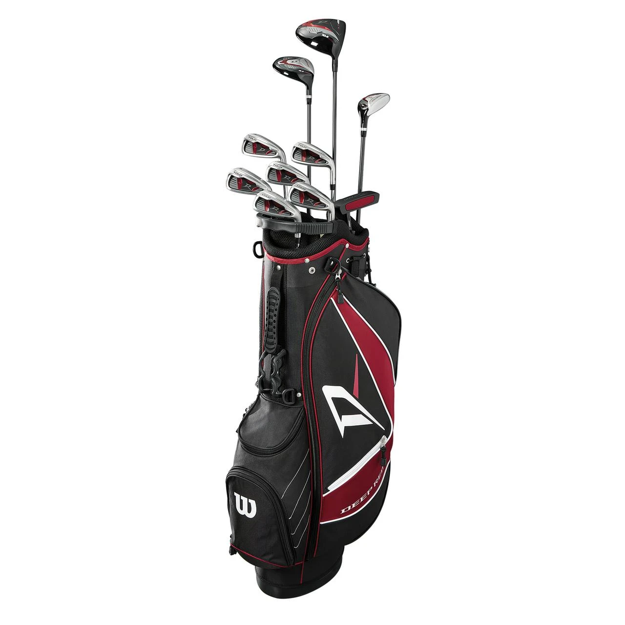 Wilson Deep Red Tour Package Set With Cart Bag 1 Wilson Deep Red Tour Package Set With Cart Bag