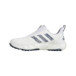 ADIDAS Men's CodeChaos 22 BOA Spikeless Golf Shoe - White/Navy -Golf Sports Store Navy 4