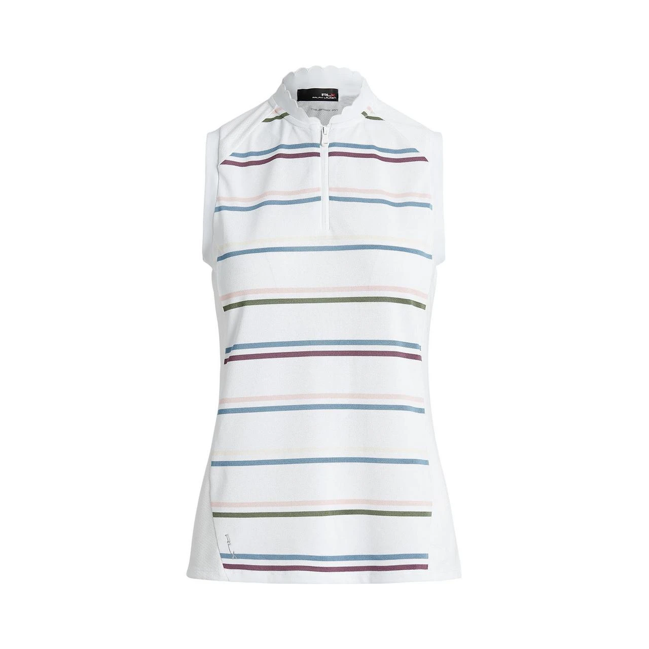 Women's Mix Print Sleeveless Polo 1 Women's Mix Print Sleeveless Polo